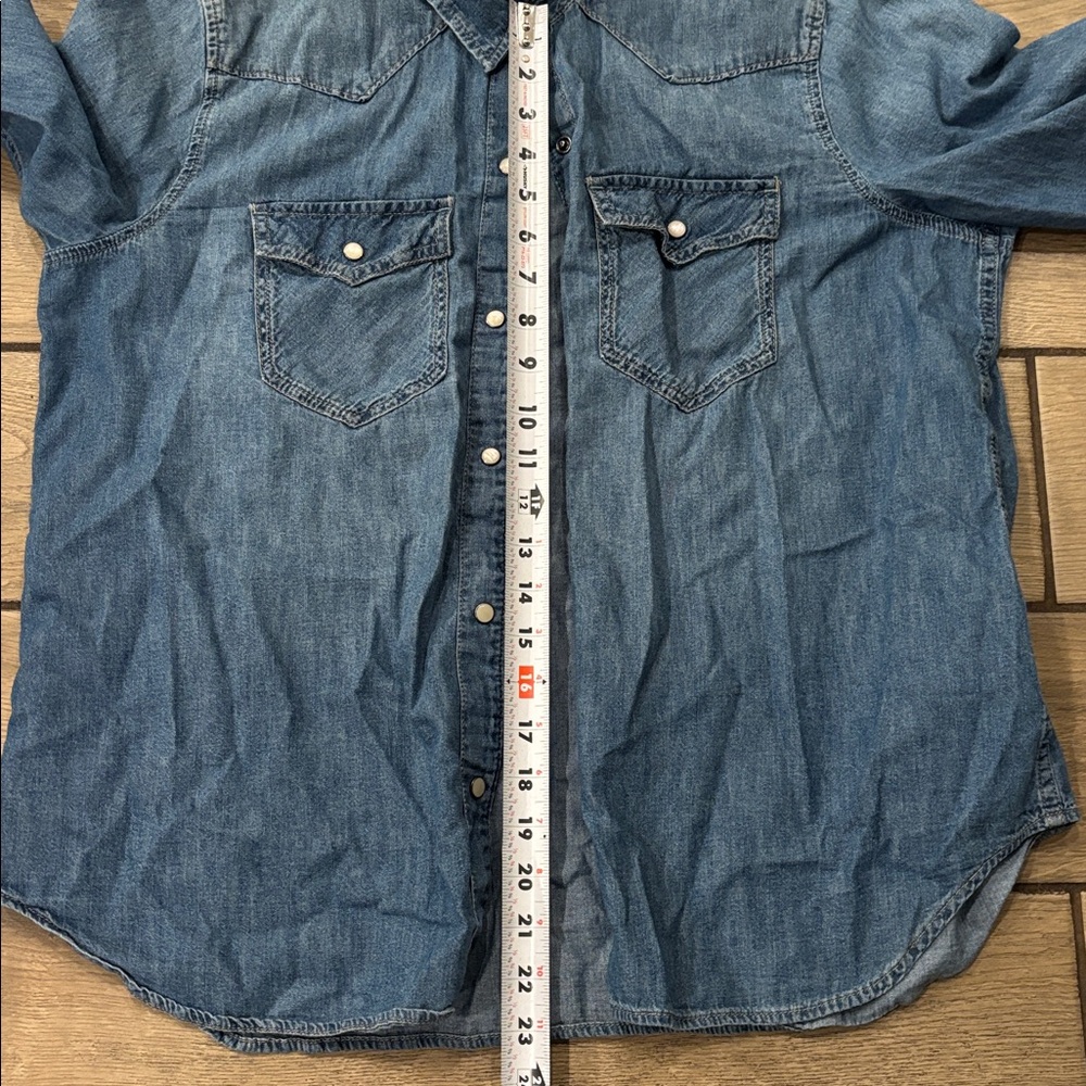 GAP Light Blue Denim Shirt XL - Picture 11 of 15